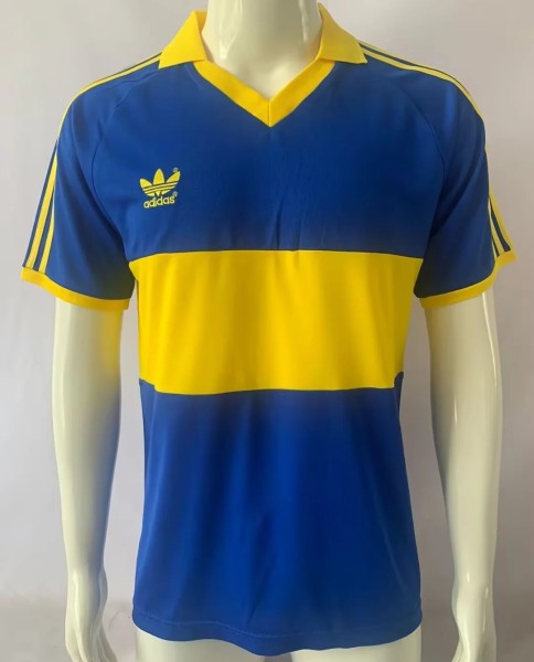 85-86 CA Boca Juniors home Retro Version Thailand Quality