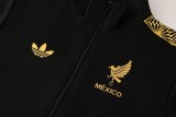 25-26 Mexico(black)Jacket Adult Sweater tracksuit set
