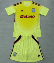 25-26 Aston Villa (Goalkeeper) Set.Jersey & Short High Quality