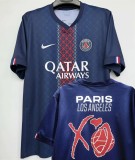 25-26 Paris Saint-Germain home (PARIS  LOS  ANGELES  XO) Fans Version Thailand Quality
