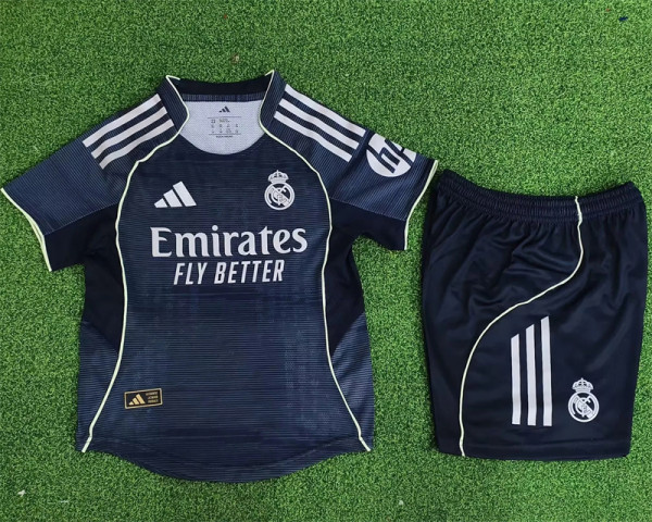 Player Version Kids kit 25-26 Real Madrid Away Thailand Quality