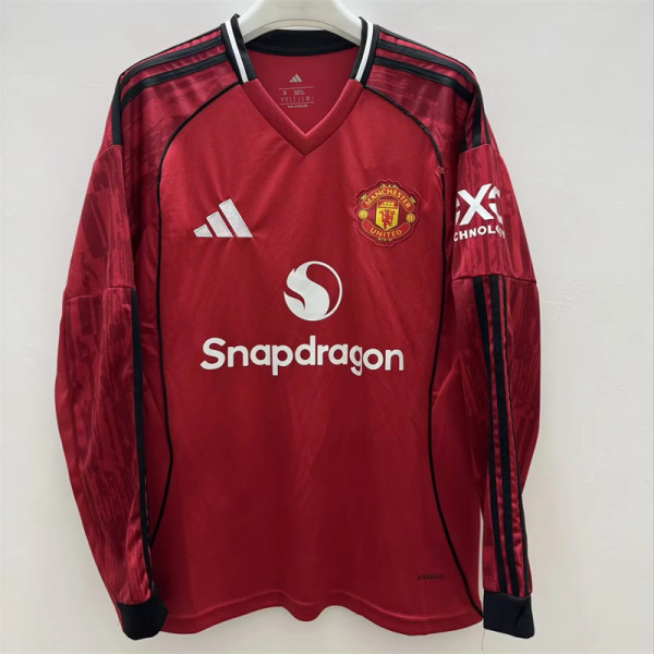 25-26 Manchester United home Long sleeve Thailand Quality