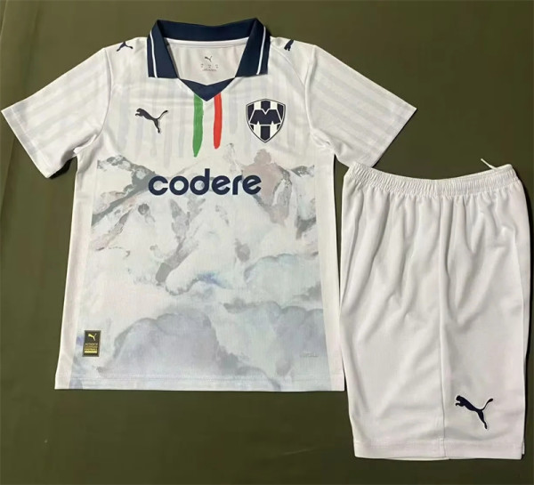 Kids kit 25-26 CF Monterrey Away Thailand Quality