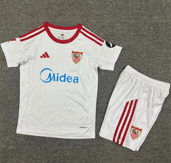 Kids kit 25-26 Sevilla FC home Thailand Quality