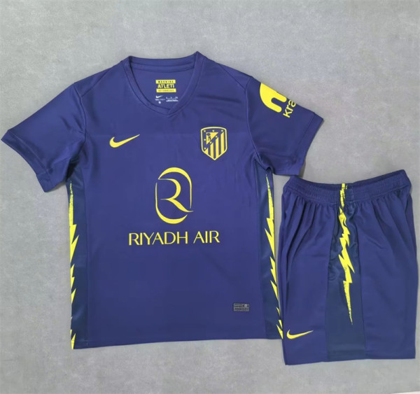 25-26 Atletico Madrid Away Set.Jersey & Short High Quality