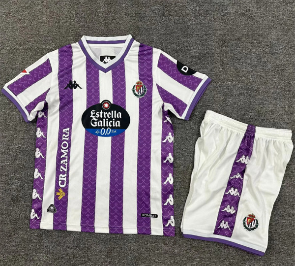 Kids kit 25-26 Real Valladolid home Thailand Quality