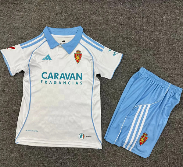 Kids kit 25-26 Real Zaragoza home Thailand Quality