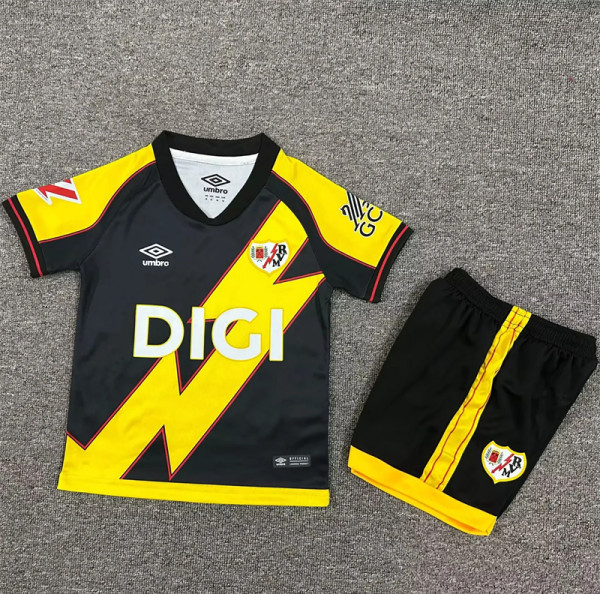Kids kit 25-26 Rayo Vallecano Third Away Thailand Quality