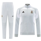 25-26 Real Madrid (light gray) Jacket Adult Sweater tracksuit set