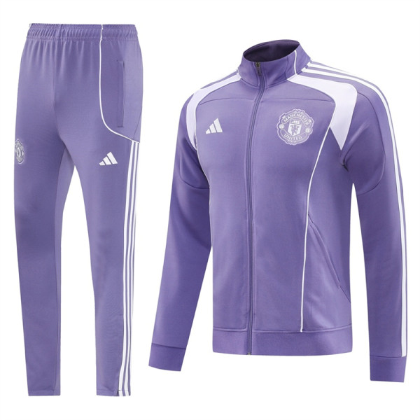 25-26 Manchester United (Purple) Jacket Adult Sweater tracksuit set