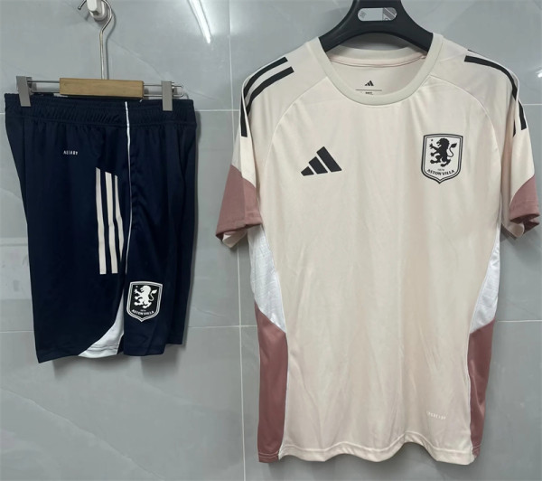 25-26 Aston Villa (Training clothes) Set.Jersey & Short High Quality