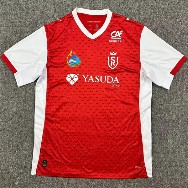 25-26 Reims home Fans Version Thailand Quality
