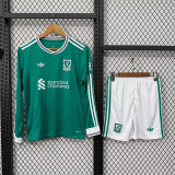 Long sleeve Kids kit 25-26 Liverpool Third Away Thailand Quality