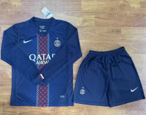 Long sleeve 25-26 Paris Saint-Germain home Set.Jersey & Short High Quality