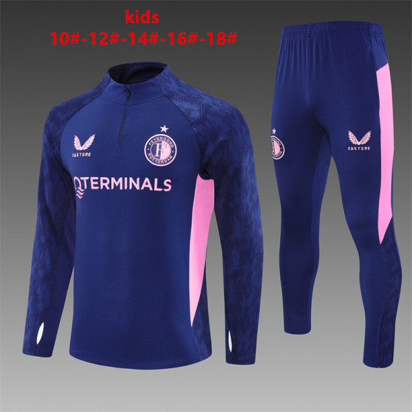 Young 25-26 Feyenoord Rotterdam (royal blue) Sweater tracksuit set