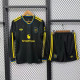 Long sleeve 25-26 Manchester United Third Away Set.Jersey & Short High Quality