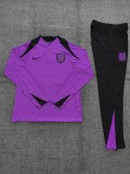 Player Version Young 25-26 England (Purple) Sweater tracksuit set