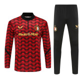 25-26 Feyenoord Rotterdam (red-black) Adult Sweater tracksuit set