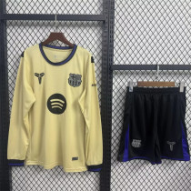 Long sleeve 25-26 FC Barcelona Away Set.Jersey & Short High Quality