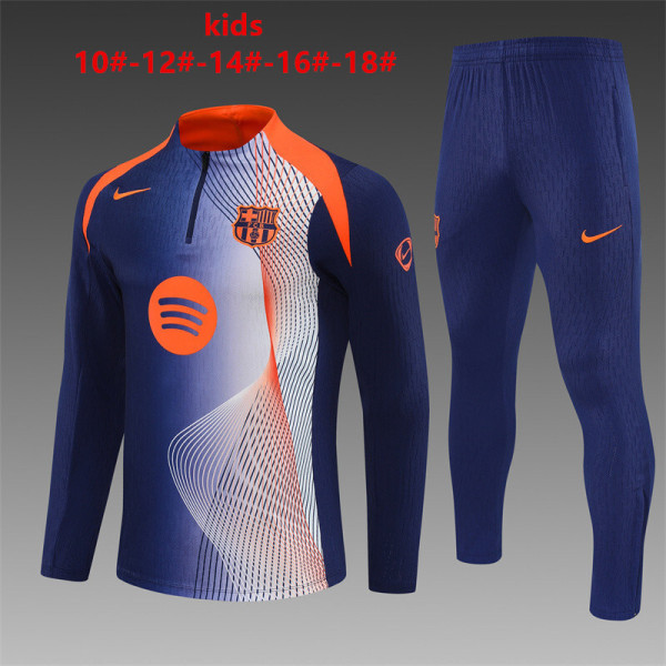 Young 25-26 Barcelona (Blue Orange) Sweater tracksuit set