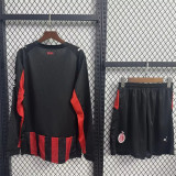 Long sleeve 25-26 AC Milan home Set.Jersey & Short High Quality