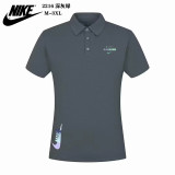 2216# 25-26 NK (Dark gray green) Polo short sleeved shirt Fabric: Titian grid