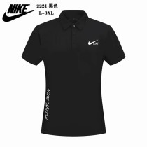 25-26 NK (black) Polo short sleeved shirt Fabric: Nylon double line grid