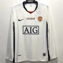 UEFA  Long sleeve 08-09 Manchester United Away Retro Jersey Thailand Quality