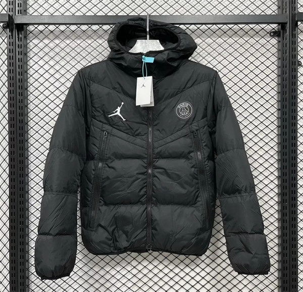 25-26 Paris Saint Germain (black) Cotton-padded clothes Soccer Jacket