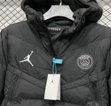 25-26 Paris Saint Germain (black) Cotton-padded clothes Soccer Jacket