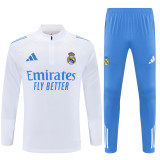 25-26 Real Madrid (white) Adult Sweater tracksuit set