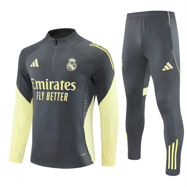 25-26 Real Madrid (dark grey) Adult Sweater tracksuit set