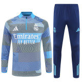 25-26 Real Madrid (light blue) Adult Sweater tracksuit set