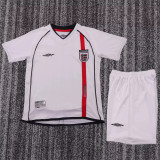 Kids kit 2002 England home (Retro Jersey) Thailand Quality