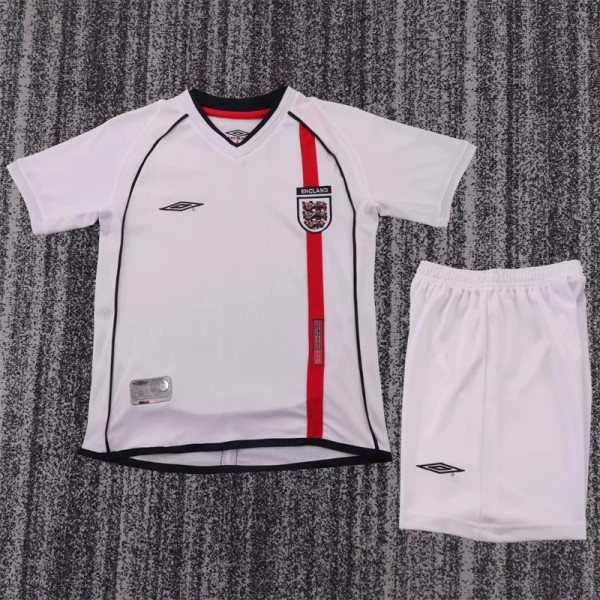 Kids kit 2002 England home (Retro Jersey) Thailand Quality