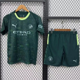 25-26 Manchester City Fourth Away Set.Jersey & Short High Quality