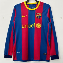Long sleeve 10-11 FC Barcelona home Retro Jersey Thailand Quality