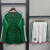 Long sleeve 2026 Mexico home Set.Jersey & Short High Quality