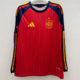 2026 Spain home Long sleeve Thailand Quality