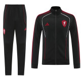 25-26 Liverpool (black) Jacket Adult Sweater tracksuit set Training Suit