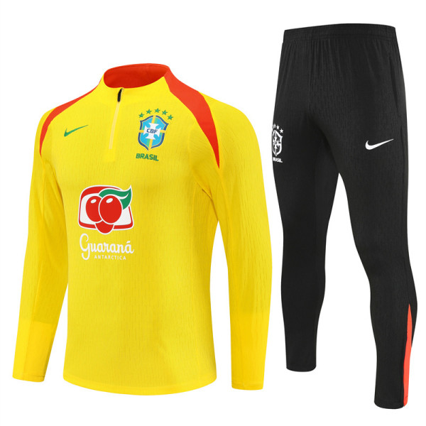 Player Version 25-26 Brazil (yellow) Adult Sweater tracksuit set