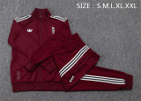 25-26 Ajax (Deep jujube red) Jacket Adult Sweater tracksuit set