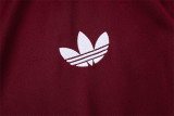 25-26 Ajax (Deep jujube red) Jacket Adult Sweater tracksuit set