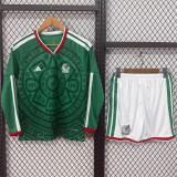 Long sleeve Kids kit 2026 Mexico home Thailand Quality