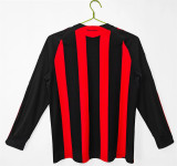 Long sleeve 08-09 AC Milan home Retro Jersey Thailand Quality