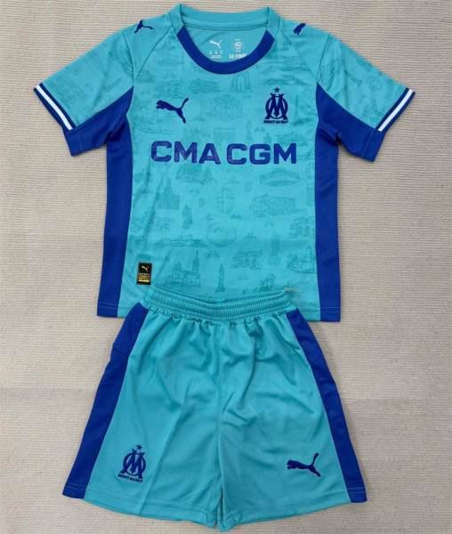 Kids kit 25-26 Marseille  (Goalkeeper)  Thailand Quality