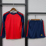 Long sleeve 2026 Spain home Adult Jersey & Short Set Quality