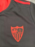 25-26 Sevilla FC (black) Jacket Adult Sweater tracksuit set  Training Suit