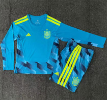 Long sleeve Kids kit 2026 Spain (goalkeeper) Thailand Quality