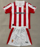 25-26 Sporting Gijón home Set.Jersey & Short High Quality